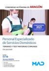 Personal Especializado De Servicios Domésticos (discapacidad). Temario Y Test De Materias Comunes. Comunidad Autónoma De Aragón